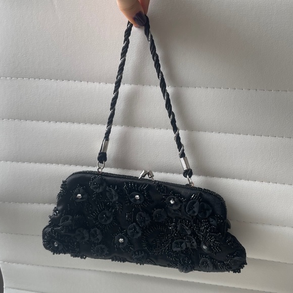 Black sequin evening bag - Picture 1 of 3